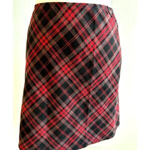 Vintage Mini Plaid Skirt 90s Gothic Punk Red Plaid School Girl Lavender Preppy S